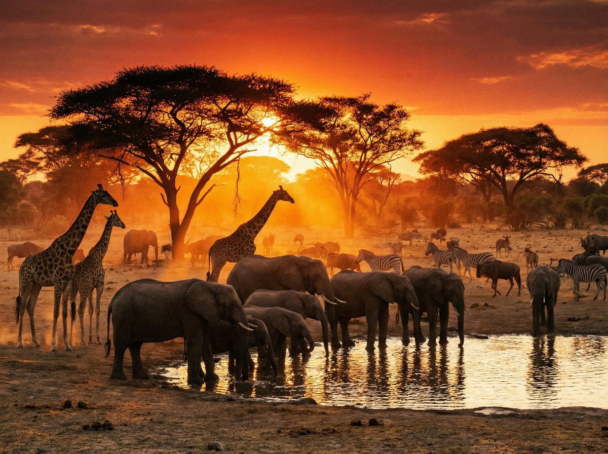 高清3D动漫非洲野生动物视频